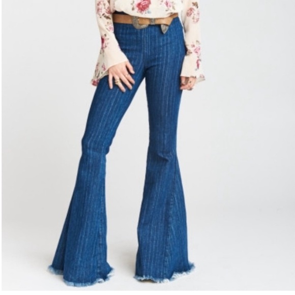 Show Me Your MuMu Denim - Glimmer Stripe Berkeley Bells